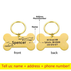 Personalized collar id tag for pets. - The LionDog Shop