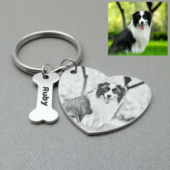 Personalized Keychain with Photo Pet Memorial - The LionDog Shop