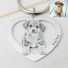 Personalized Keychain with Photo Pet Memorial - The LionDog Shop