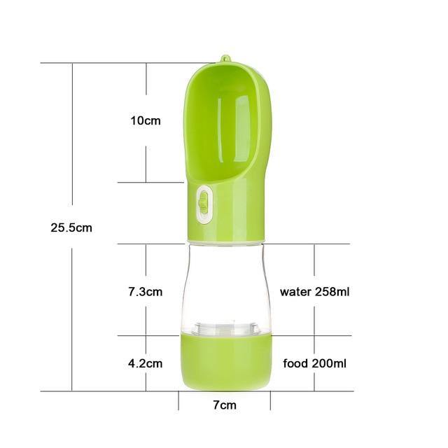 Water and Feeder Bottle for Travel, 2 in 1. - The LionDog Shop